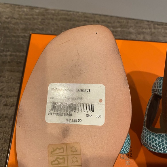 Authentic Hermes Omaha Lizard sandals - Picture 4 of 5